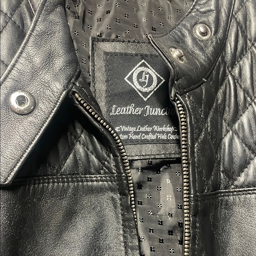 Leather Junction Black Quilted Jacket